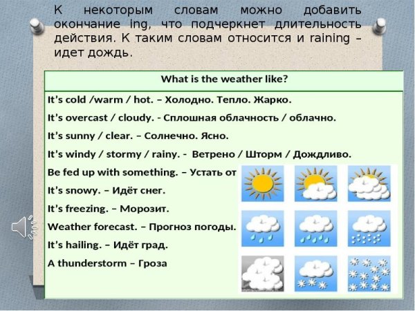 Доклад про погоду