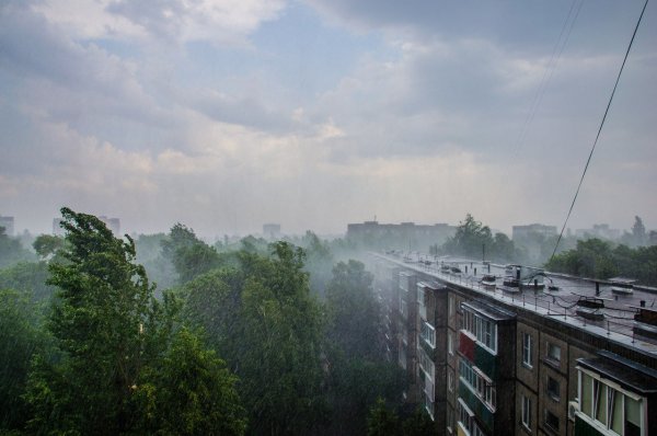 Шквалистый ветер и ливни -- в Москве