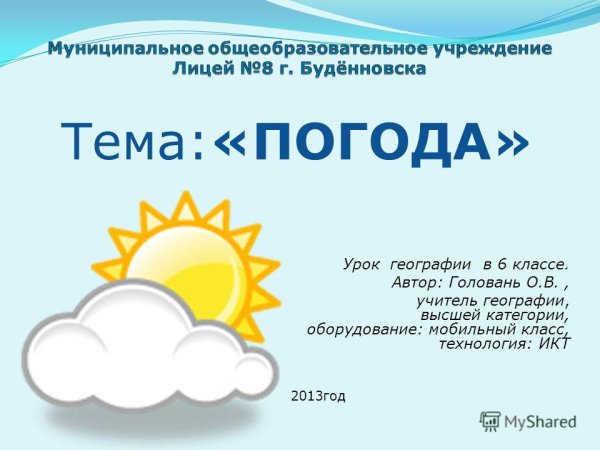 Погода презентация
