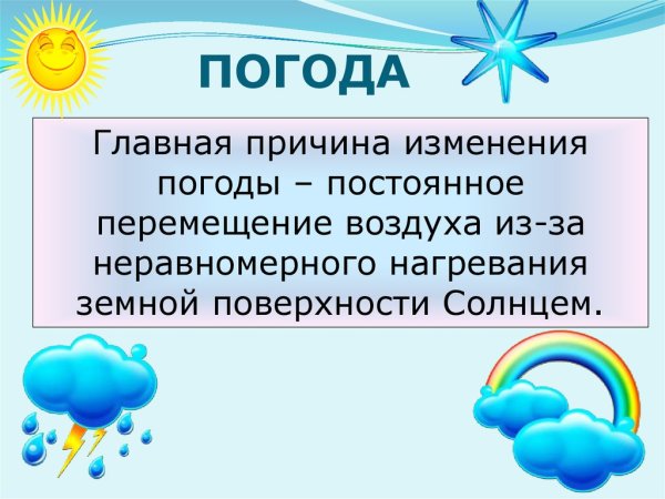 Причины изменения погоды