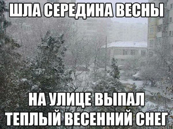 Шутки про снег весной