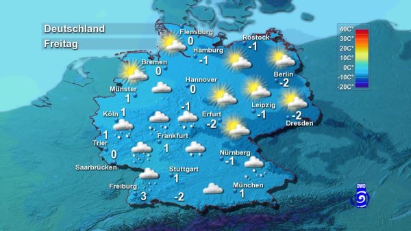 Прогноз погоды на немецком языке
