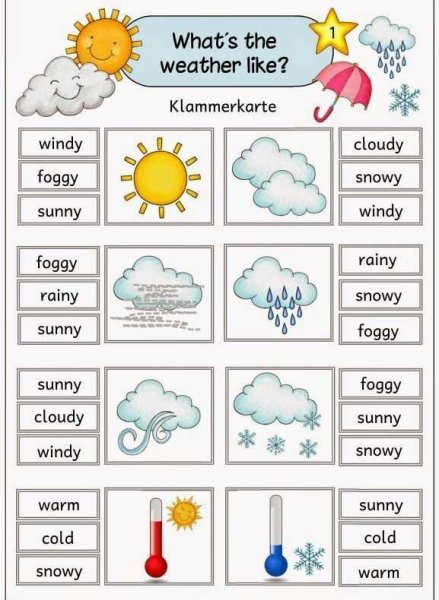 Задания по теме weather