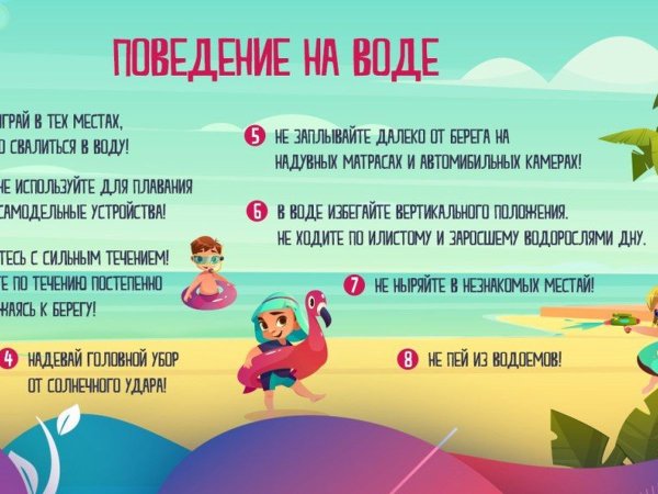 Правила поведения на воде для школьников