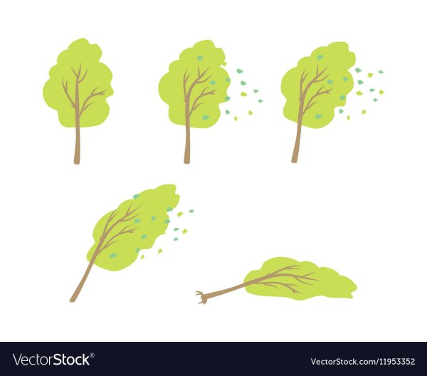 Ветер дует иллюстрация флэт без фона