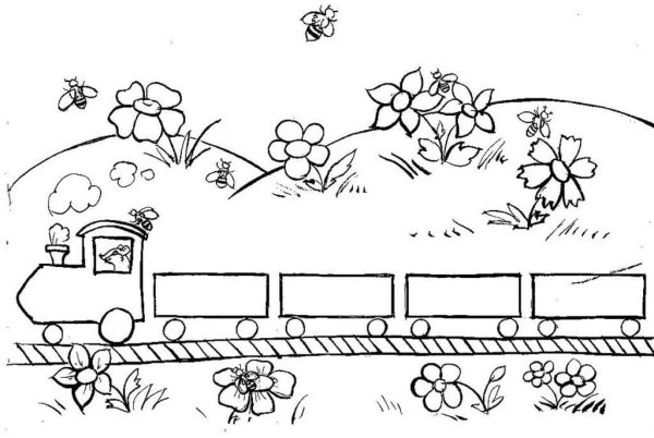 Раскраска поезд