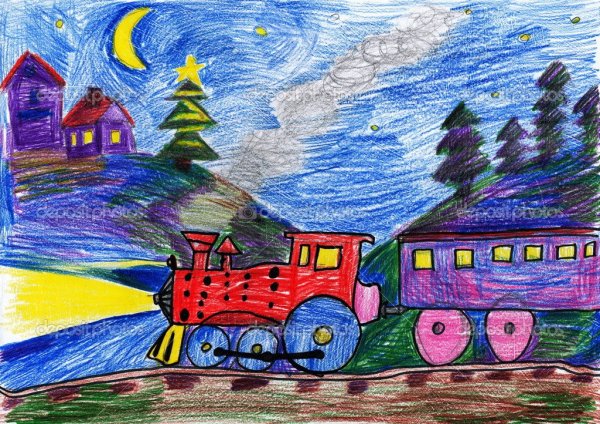 Рисование в ДОУ поезд