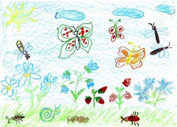 Рисование на тему насекомые