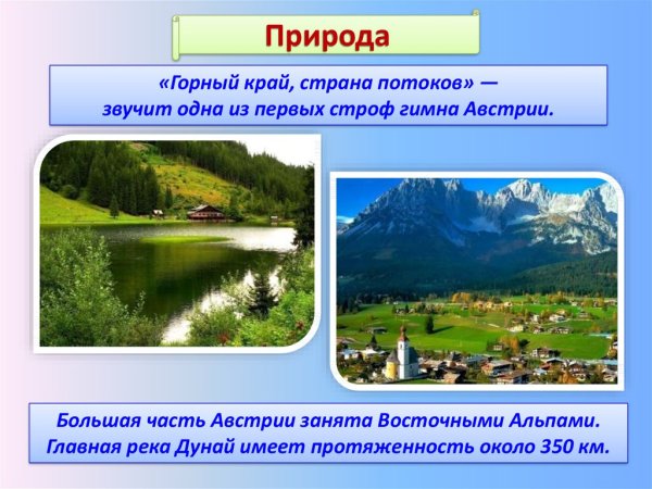 Природа Австрии 3 класс