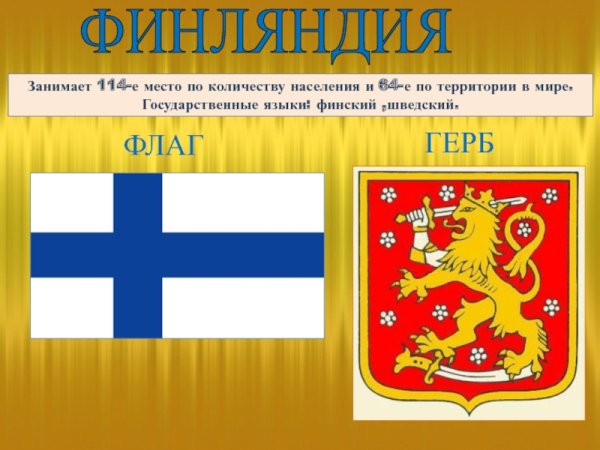 Герб флаг столица Финляндии