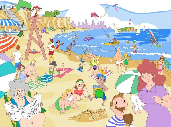 Дошкольники на пляже