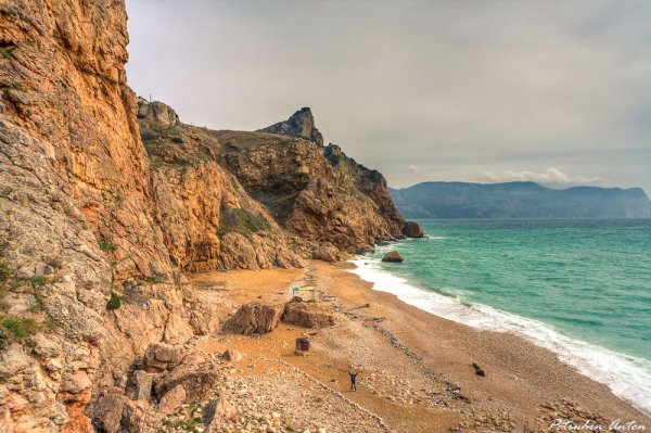 Крым скальный пляж