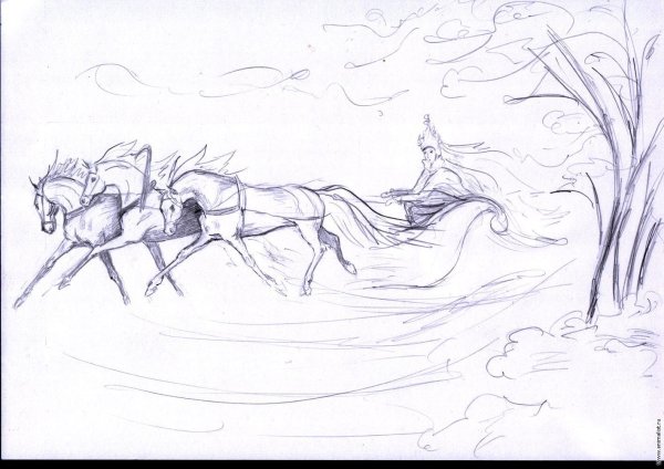 Рисунок к произведению метель Пушкин