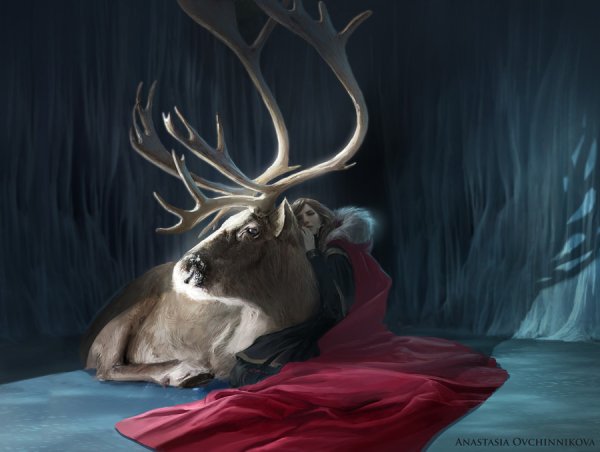 Северный олень арт