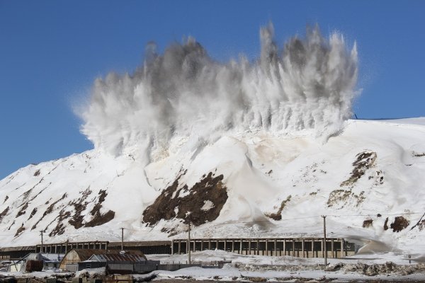 Лавина на Сахалине