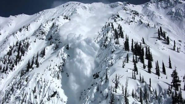 Горы зима лавина