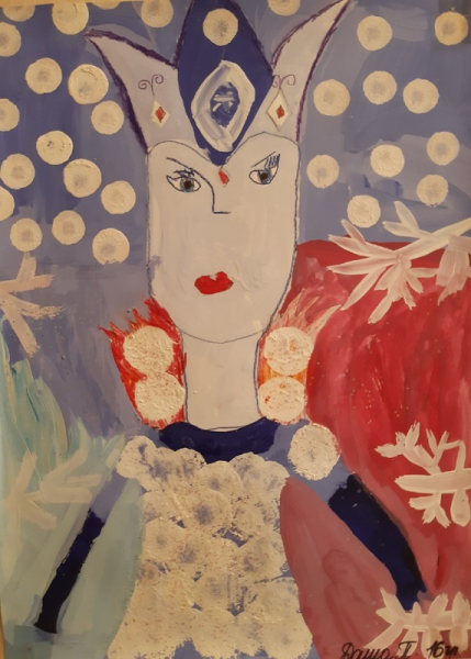 Снежная Королева рисунок для детей