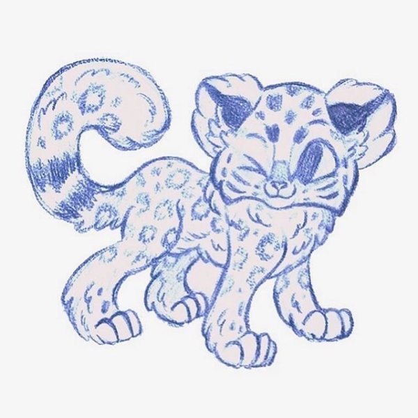 Милый Барс нарисованный