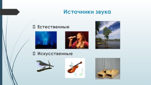 Естественные и искусственные источники звука