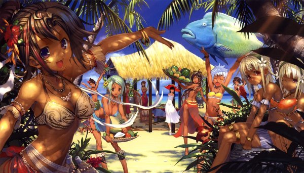 Девушка на острове арт