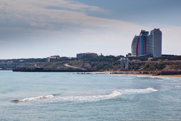 Баку пляж Приморский