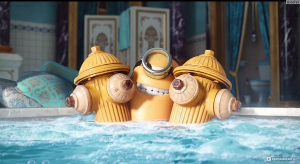 Миньоны на лодке