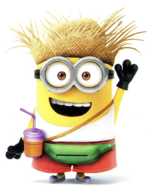 Миньоны на белом фоне