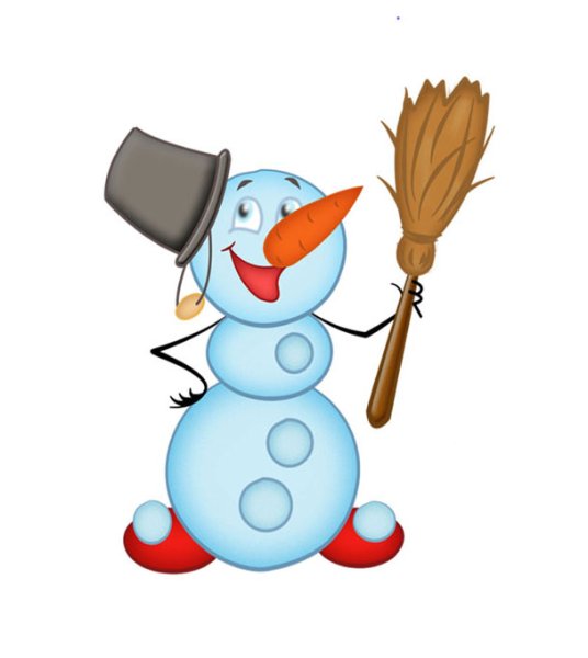 Снеговик на прозрачном фоне