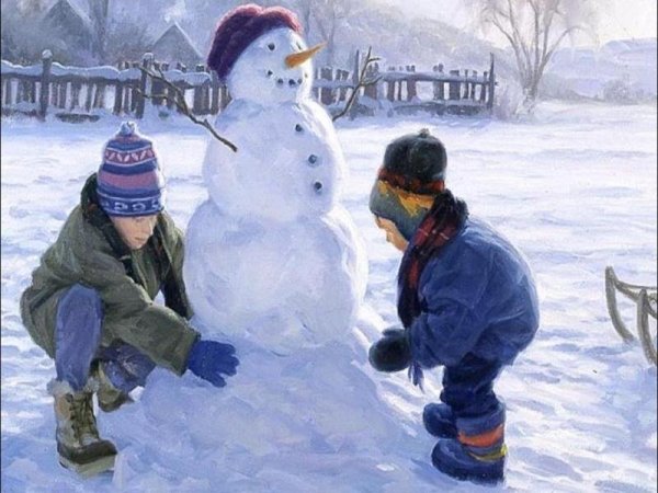 Снежные забавы для детей