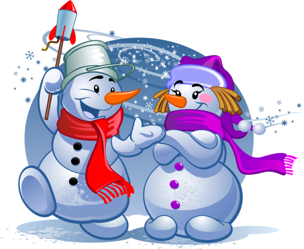 Мультяшные Снеговики