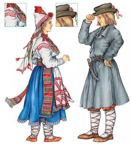 Национальный костюм вепсы, Ижоры, водь