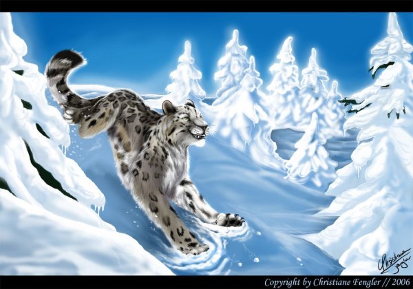 Аниме белый леопард