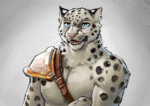 Антро фурри снежный Барс