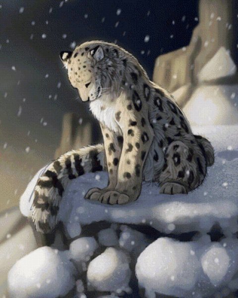 Ирбис снежный Барс арт