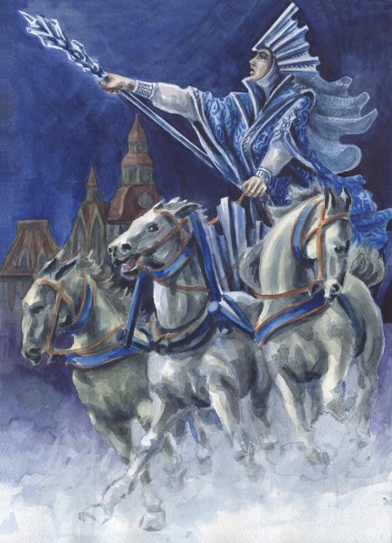 Снежная Королева в санях