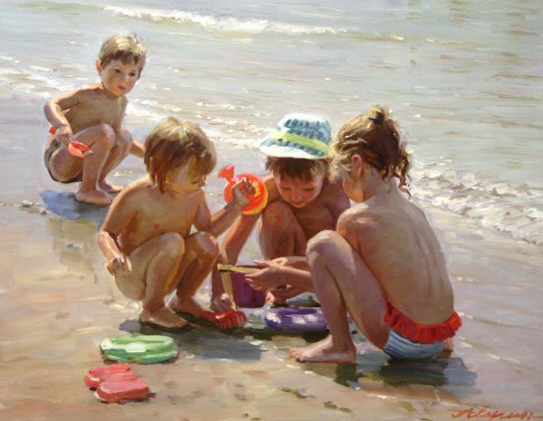 Ребятишки на пляже