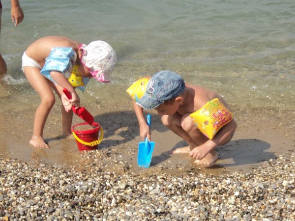Дошкольники на пляже