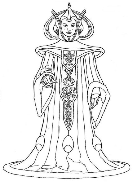 Раскраски Звездные войны Падме