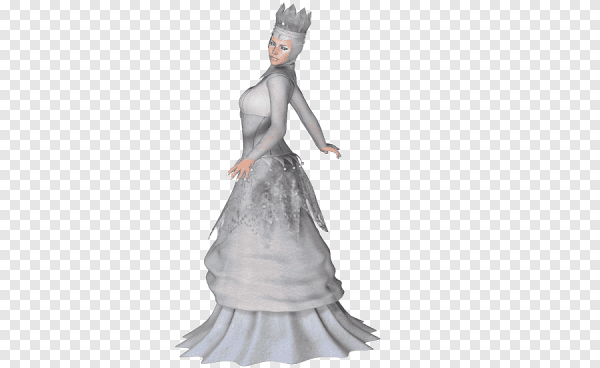 Снежная Королева на белом фоне