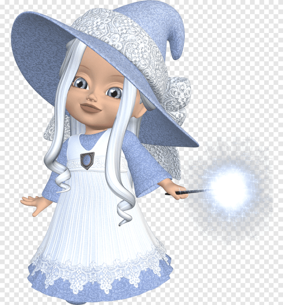 Добрая волшебница на белом фоне