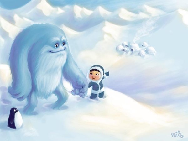 Снежный человек мультяшный