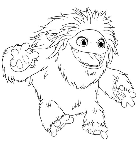 Рисунок Йети из мультика Эверест