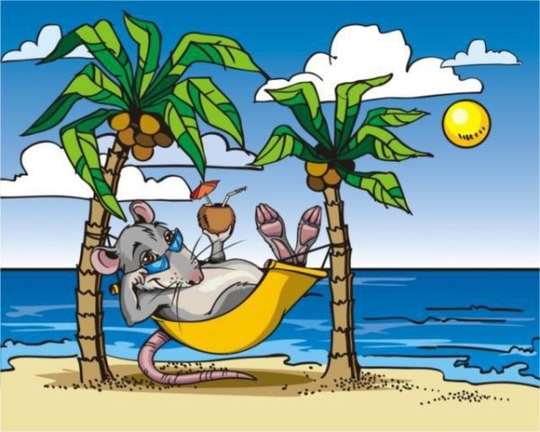 Крысы на море отдыхает