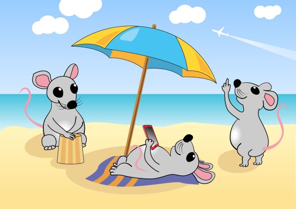 Мышка в отпуске