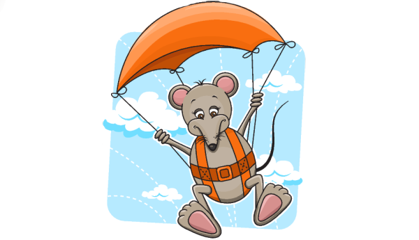 Мышь парашютист