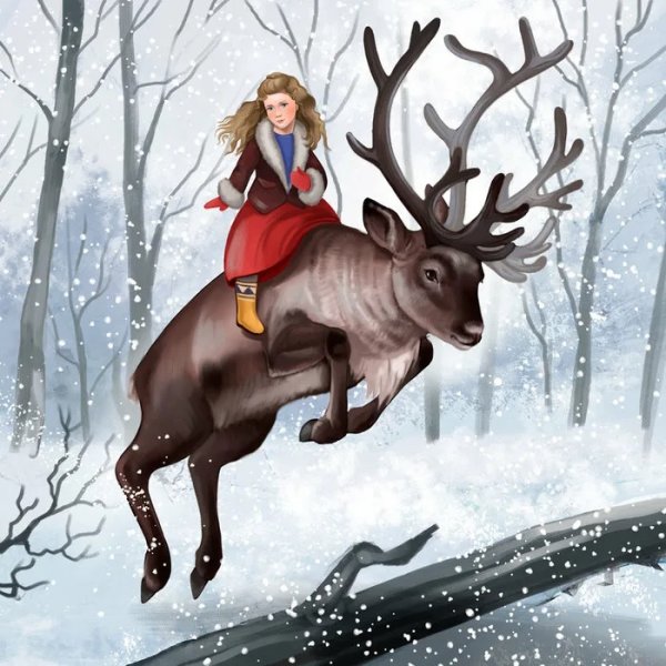 Герда и Кай с оленем