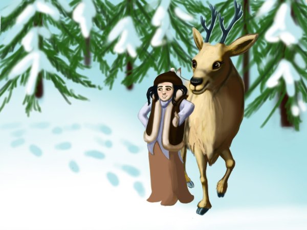 Снежная Королева олень и разбойница