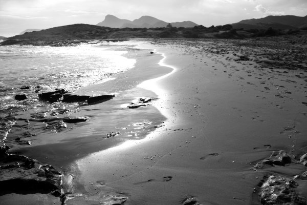 Черно белое побережье