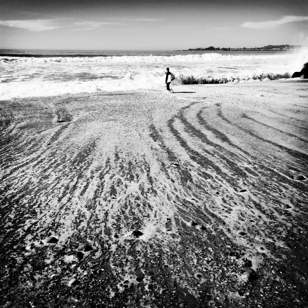 Красивый пляж черно белое