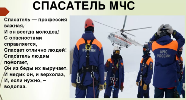 Профессия спасатель МЧС